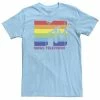 Licensed Character Men's MTV Rainbow Striped Logo Tee Light Blue -Licensed Character Shop unnamed file 34483