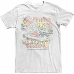 Licensed Character Men's Looney Tunes Bugs Bunny Venice Beach Spring Break 78 Tee White -Licensed Character Shop unnamed file 34494