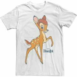 Licensed Character Men's Disney Bambi Simple Portrait Logo Tee White -Licensed Character Shop unnamed file 34496