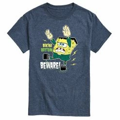 Licensed Character Men's SpongeBob SquarePants Bikini Bottom Beware Tee Royal Blue -Licensed Character Shop unnamed file 34540