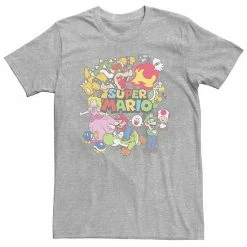 Licensed Character Men's Nintendo Super Mario Character Collage Tee Athletic Heather -Licensed Character Shop unnamed file 34557