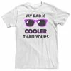 Licensed Character Big & Tall "My Dad Is COOLER Than Yours" Father's Day Tee White