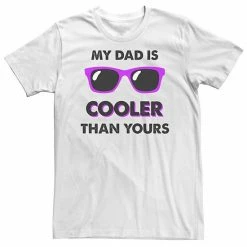 Licensed Character Big & Tall "My Dad Is COOLER Than Yours" Father's Day Tee White