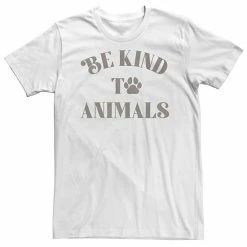 Licensed Character Big & Tall Trendy "Be Kind To Animals" Tee White -Licensed Character Shop unnamed file 34594