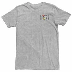 Licensed Character Big & Tall Trendy "Love More" Smile Tee Athletic Heather -Licensed Character Shop unnamed file 34596