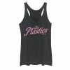 Licensed Character Juniors' Mean Girls The Plastics Pink Script Tank Black Heather
