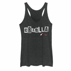 Licensed Character Disney's Cruella Juniors' Lipstick Logo Graphic Tank Red Heather -Licensed Character Shop unnamed file 34693