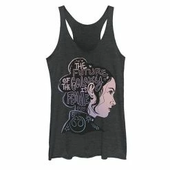 Licensed Character Juniors' Star Wars Rey The Future Of The Galaxy Is Female Graphic Tank Black Heather