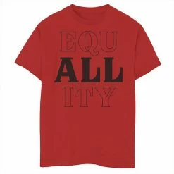 Licensed Character Boys 8-20 Equal All Text Tee Athletic Heather