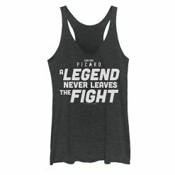 Licensed Character Juniors' Star Trek: Picard A Legend Never Leaves The Fight Tank Black Heather