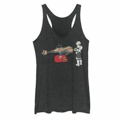 Licensed Character Juniors' Star Wars Stormtrooper Coin Operated Speeder Bike Tank Top Black Heather