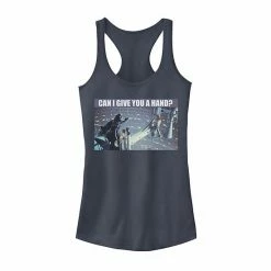 Licensed Character Juniors' Star Wars Darth Vader Luke Skywalker Can I Give You A Hand Tank Top Black Heather -Licensed Character Shop unnamed file 34791