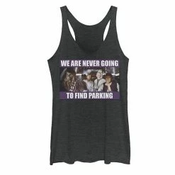 Licensed Character Juniors' Star Wars "We Are Never Going To Find Parking" Tank Top Black Heather -Licensed Character Shop unnamed file 34796