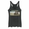 Licensed Character Juniors' Star Wars The Mandalorian The Child Logo Panel Tank Top Black Heather -Licensed Character Shop unnamed file 34822