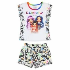 Licensed Character Girls 4-12 Rainbow High Top & Bottoms Pajama Set