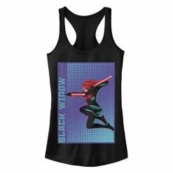 Licensed Character Juniors' Marvel Black Widow Halftone Pop Art Poster Tank Top -Licensed Character Shop unnamed file 34886