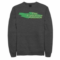 Licensed Character Men's DC Comics The Emerald Archer Text Poster Sweatshirt Athletic Heather -Licensed Character Shop unnamed file 34899