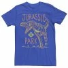 Licensed Character Men's Jurassic Park 93 Raptor Color Pencil Doodle Graphic Tee Royal -Licensed Character Shop unnamed file 34922
