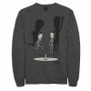 Licensed Character Men's Beavis And Butthead Skeletons Rocking Out Portrait Fleece Charcoal Heather -Licensed Character Shop unnamed file 34931