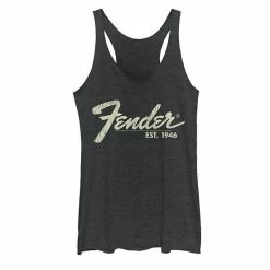 Licensed Character Juniors' Fender Classic Fender Est. 1946 Graphic Tank Black Heather