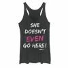 Licensed Character Juniors' Mean Girls Doesn't Even Go Here Pink Tank Red Heather -Licensed Character Shop unnamed file 34971
