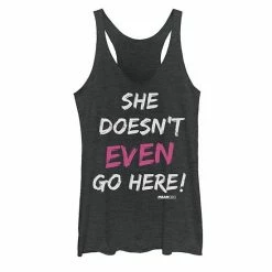 Licensed Character Juniors' Mean Girls Doesn't Even Go Here Pink Tank Red Heather