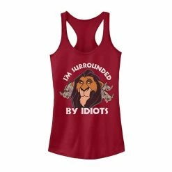 Licensed Character Juniors Lion King Surly Scar Surrounded By Idiots Tank Black