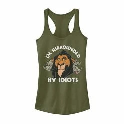 Licensed Character Juniors Lion King Surly Scar Surrounded By Idiots Tank Black -Licensed Character Shop unnamed file 34986
