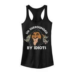 Licensed Character Juniors Lion King Surly Scar Surrounded By Idiots Tank Black -Licensed Character Shop unnamed file 34987