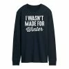 Licensed Character Men's Wasnt Made For Winter Long Sleeve Tee Blue