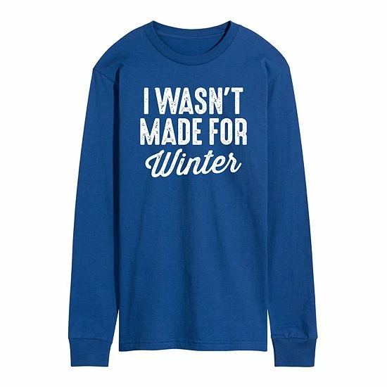 Licensed Character Men's Wasnt Made For Winter Long Sleeve Tee Blue 6 Licensed Character Men's Wasnt Made For Winter Long Sleeve Tee Blue - Image 4