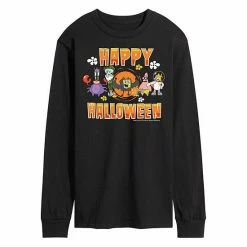 Licensed Character Men's SpongeBob SquarePants Happy Halloween Long Sleeve Tee Navy -Licensed Character Shop unnamed file 34995