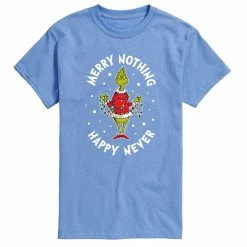 Licensed Character Men's Dr. Seuss Grinch Merry Nothing Happy Never Tee Charcoal -Licensed Character Shop unnamed file 35064
