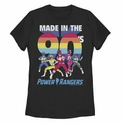 Licensed Character Juniors' Power Rangers Group Shot Made In The 90's Tee Black -Licensed Character Shop unnamed file 35074
