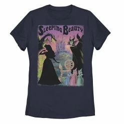 Licensed Character Juniors' Disney's Sleeping Beauty Aurora Maleficent Graphic Tee Navy -Licensed Character Shop unnamed file 35094