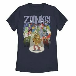 Licensed Character Juniors' Scooby-Doo Shaggy And Scooby Zoinks Monsters Tee Navy -Licensed Character Shop unnamed file 35097