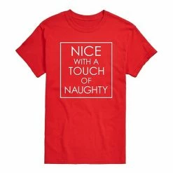 Licensed Character Men's Nice Naughty Tee Red -Licensed Character Shop unnamed file 35102