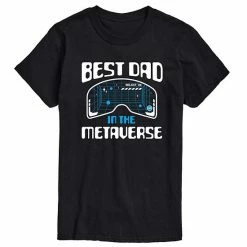 Licensed Character Men's Best Dad In The Metaverse Tee Charcoal -Licensed Character Shop unnamed file 35145