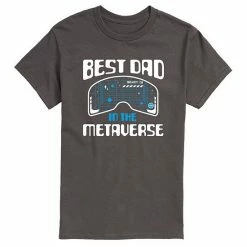 Licensed Character Men's Best Dad In The Metaverse Tee Charcoal -Licensed Character Shop unnamed file 35147