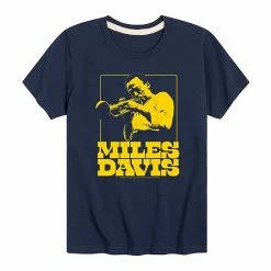 Licensed Character Boys 8-20 Miles Davis Gold Tee Navy -Licensed Character Shop unnamed file 35150