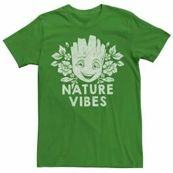 Licensed Character Men's Marvel Guardians Of The Galaxy Groot Nature Vibes Tee Kelly -Licensed Character Shop unnamed file 35155