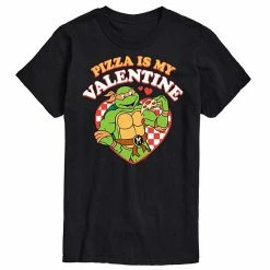 Licensed Character Men's TMNT Pizza Is My Valentine Tee Navy