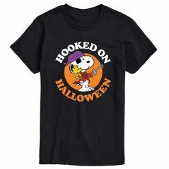 Licensed Character Men's Peanuts Hooked On Halloween Tee Black -Licensed Character Shop unnamed file 35190