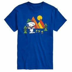 Licensed Character Men's Peanuts Retro Trailblazers Tee Blue -Licensed Character Shop unnamed file 35195