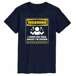 Licensed Character Men's Warning No Idea Tee Blue -Licensed Character Shop unnamed file 35202