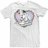 Licensed Character Men's Disney 101 Dalmatians Pongo And Perdita Gradient Heart Tee White -Licensed Character Shop unnamed file 35235