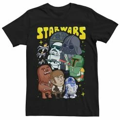 Licensed Character Men's Star Wars Cartoon Group Shot Tee Black -Licensed Character Shop unnamed file 35255