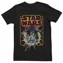Licensed Character Men's Star Wars Old School Comic-Style Tee Black -Licensed Character Shop unnamed file 35261