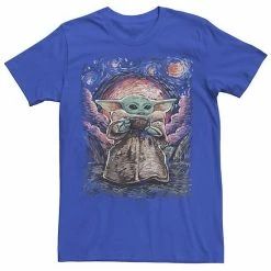 Licensed Character Mens Star Wars The Child Starry Night Tee Royal