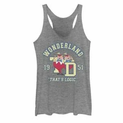 Licensed Character Juniors' Disney Alice In Wonderland Tweedledee Tweedledum Tank Gray Heather -Licensed Character Shop unnamed file 35292
